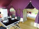 Cliquez pour découvrir toutes les photos de l'HÉBERGEMENT ! tente en toile et bois - camping De Matour photo 7