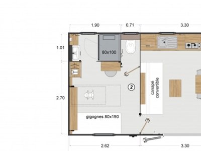 Cliquez pour découvrir toutes les photos de l'HÉBERGEMENT ! mobil-home - Flower Le Pre Des Sables photo 7