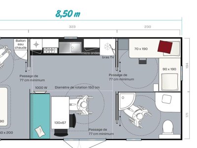 Cliquez pour découvrir toutes les photos de l'HÉBERGEMENT ! mobil-home - Flower Le Petit Paris photo 8