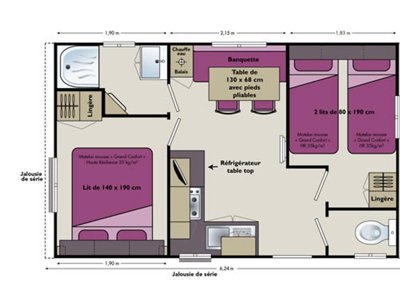 Cliquez pour découvrir toutes les photos de l'HÉBERGEMENT ! mobil-home - Le Moulin De La Salle photo 5