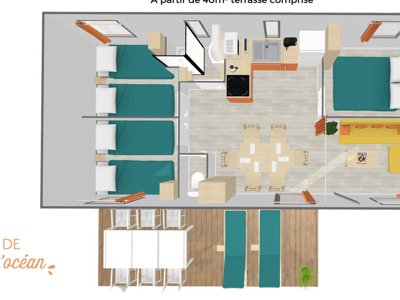 Cliquez pour découvrir toutes les photos de l'HÉBERGEMENT ! mobil-home - L'Orée De L'Océan photo 9