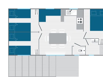 Cliquez pour découvrir toutes les photos de l'HÉBERGEMENT ! mobil-home - Les Ecureuils photo 2