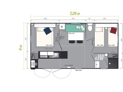 Cliquez pour découvrir toutes les photos de l'HÉBERGEMENT ! mobil-home - Flower Le Val De Vie photo 4
