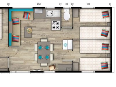 Cliquez pour découvrir toutes les photos de l'HÉBERGEMENT ! mobil-home - Flower Le Val De Vie photo 8