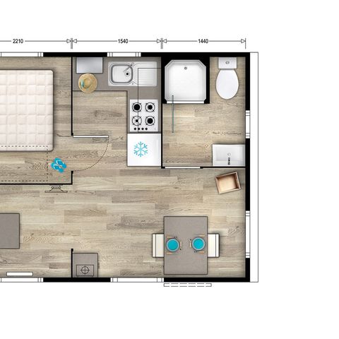 Cliquez pour découvrir toutes les photos de l'HÉBERGEMENT ! mobilhome - Le Caravan'Ile photo 3