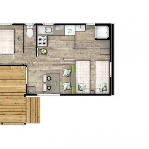 Cliquez pour découvrir toutes les photos de l'HÉBERGEMENT ! mobilhome - Le Caravan'Ile photo 3
