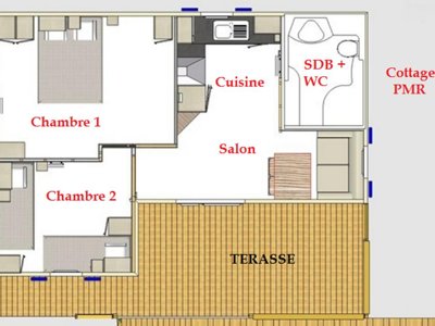 Cliquez pour découvrir toutes les photos de l'HÉBERGEMENT ! chalet - Le Tindio photo 3