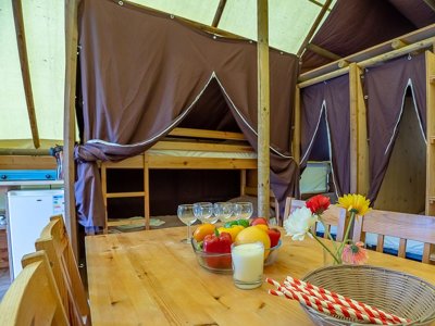 tente en toile et bois - Les Ballastières - Vosges Du Sud photo 2