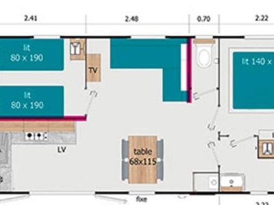 Cliquez pour découvrir toutes les photos de l'HÉBERGEMENT ! mobil-home - Les Hortensias photo 5