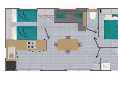 Cliquez pour découvrir toutes les photos de l'HÉBERGEMENT ! mobil-home - Le Cabellou Plage photo 7