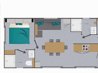 Cliquez pour découvrir toutes les photos de l'HÉBERGEMENT ! mobil-home - Le Cabellou Plage photo 8