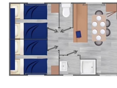 Cliquez pour découvrir toutes les photos de l'HÉBERGEMENT ! mobil-home - Le Cabellou Plage photo 3