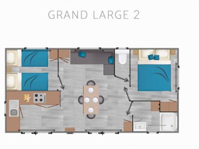 Cliquez pour découvrir toutes les photos de l'HÉBERGEMENT ! mobil-home - Le Cabellou Plage photo 3