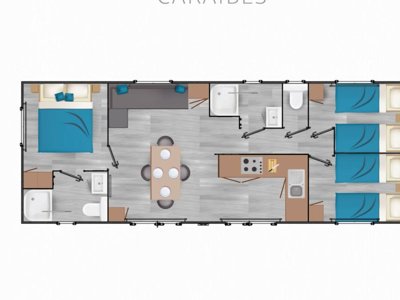 mobil-home - Le Cabellou Plage photo 4