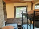 tente en toile et bois - camping L'isle Aux Moulins photo 2