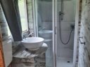 tente en toile et bois - camping L'isle Aux Moulins photo 3