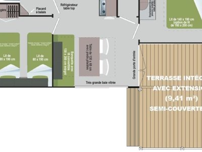 Cliquez pour découvrir toutes les photos de l'HÉBERGEMENT ! mobil-home - La Riviere D'Argent photo 5