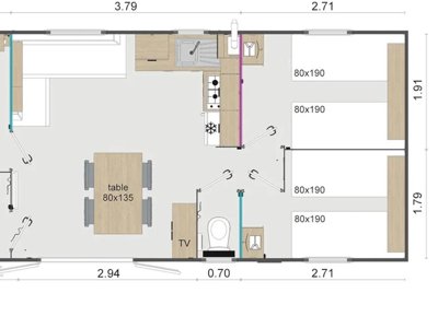 Cliquez pour découvrir toutes les photos de l'HÉBERGEMENT ! mobil-home - Saint Jean photo 4