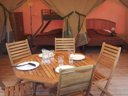 tente en toile et bois - camping Des Lacs photo 2