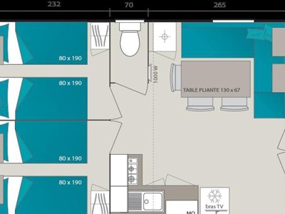 Cliquez pour découvrir toutes les photos de l'HÉBERGEMENT ! mobil-home - La Touesse Camping photo 5