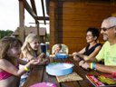 chalet - camping La Tour Du Stock photo 3