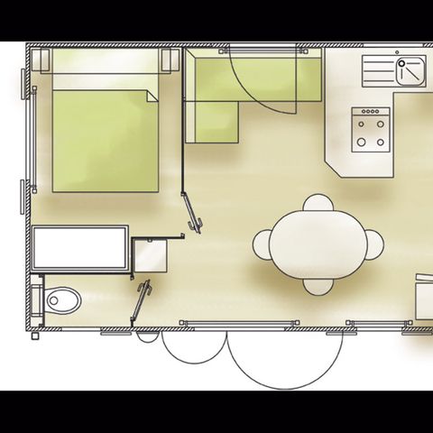 Cliquez pour découvrir toutes les photos de l'HÉBERGEMENT ! mobil-home - Les Peupliers photo 2