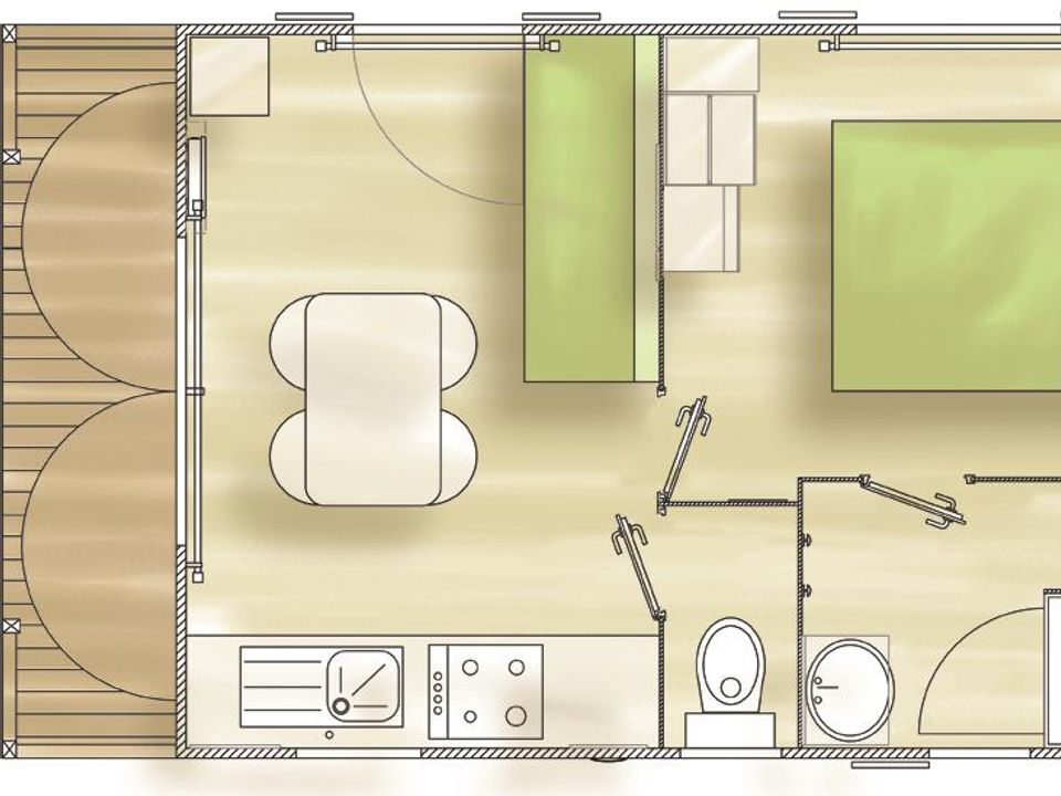Cliquez pour découvrir toutes les photos de l'HÉBERGEMENT ! mobil-home - établissement Les Peupliers photo 2