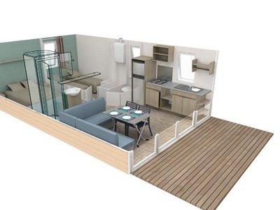Cliquez pour découvrir toutes les photos de l'HÉBERGEMENT ! mobil-home - Flower Des 2 Rivières photo 3