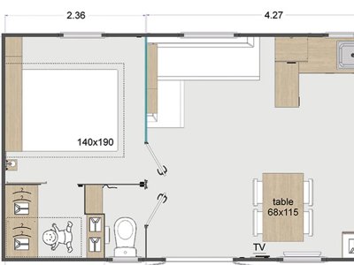Cliquez pour découvrir toutes les photos de l'HÉBERGEMENT ! mobil-home - Domaine De Kerelly photo 3