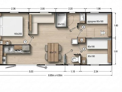 Cliquez pour découvrir toutes les photos de l'HÉBERGEMENT ! mobil-home - Les Rives Du Lac Cantalès photo 6