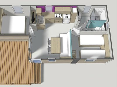Cliquez pour découvrir toutes les photos de l'HÉBERGEMENT ! mobil-home - Les Rives Du Lac Cantalès photo 4