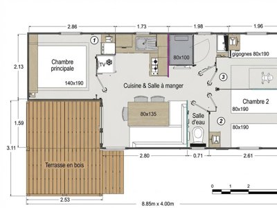 Cliquez pour découvrir toutes les photos de l'HÉBERGEMENT ! mobil-home - Les Rives Du Lac Cantalès photo 8