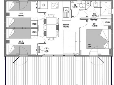 Cliquez pour découvrir toutes les photos de l'HÉBERGEMENT ! chalet - Municipal De Justin photo 9