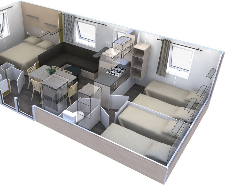 Cliquez pour découvrir toutes les photos de l'HÉBERGEMENT ! mobil-home - camping L'Ile Verte photo 2