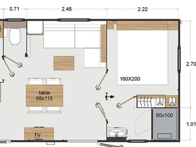 Cliquez pour découvrir toutes les photos de l'HÉBERGEMENT ! mobil-home - Flower De L'Olivigne photo 10
