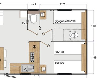 Cliquez pour découvrir toutes les photos de l'HÉBERGEMENT ! mobil-home - Flower De L'Olivigne photo 11