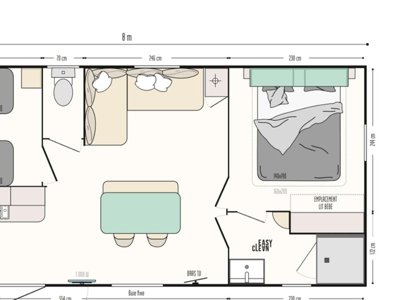 Cliquez pour découvrir toutes les photos de l'HÉBERGEMENT ! mobil-home - La Forêt Lahitte photo 4