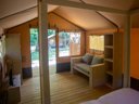 Cliquez pour découvrir toutes les photos de l'HÉBERGEMENT ! tente en toile et bois - camping Etxarri photo 2