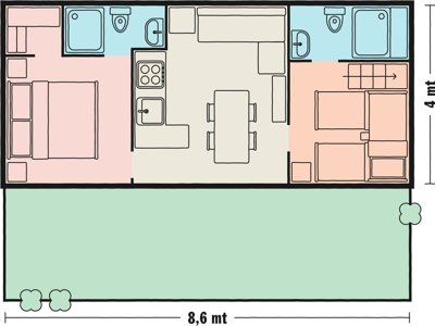 Cliquez pour découvrir toutes les photos de l'HÉBERGEMENT ! mobilhome - Campo Dei Fiori &Amp; Bungalows photo 6