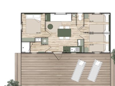 Cliquez pour découvrir toutes les photos de l'HÉBERGEMENT ! mobil-home - Lloret Blau photo 6