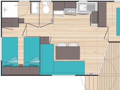 Cliquez pour découvrir toutes les photos de l'HÉBERGEMENT ! mobil-home - Au Tylo Soleil photo 2