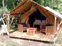 Cliquez pour découvrir toutes les photos de l'HÉBERGEMENT ! tente en toile et bois - camping Les Chamberts, & Lodges photo 2