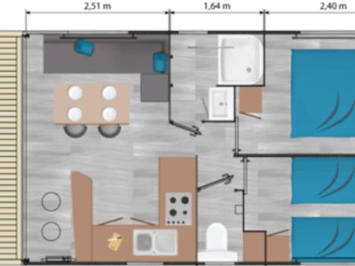 Cliquez pour découvrir toutes les photos de l'HÉBERGEMENT ! mobil-home - Les Jardins Du Morbihan photo 6