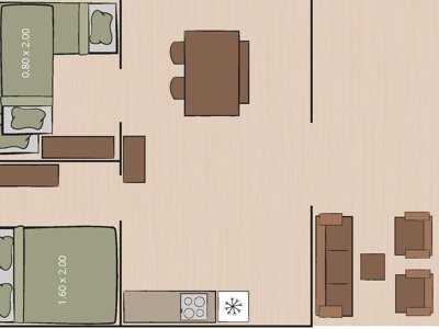 Cliquez pour découvrir toutes les photos de l'HÉBERGEMENT ! tente en toile et bois - Stella Maris photo 2