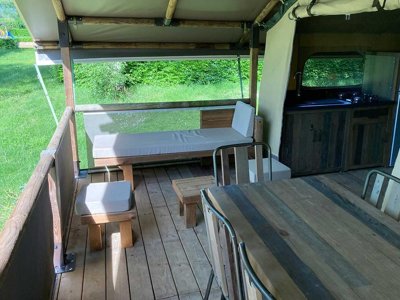 Cliquez pour découvrir toutes les photos de l'HÉBERGEMENT ! tente en toile et bois - Mamers Les Portes Du Perche photo 2