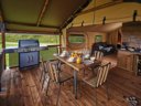tente en toile et bois - camping Moulin De David photo 2