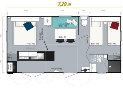 Cliquez pour découvrir toutes les photos de l'HÉBERGEMENT ! mobil-home - Bel Air Village La Baie photo 5