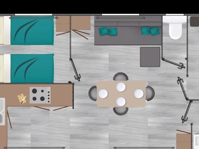 Cliquez pour découvrir toutes les photos de l'HÉBERGEMENT ! mobil-home - Lizoé - Entre Pierres Et Mer photo 6