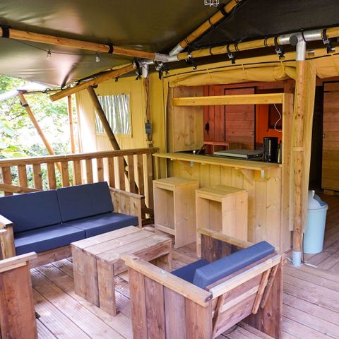 Cliquez pour découvrir toutes les photos de l'HÉBERGEMENT ! tente toile et bois - Vodatent Pittoresque photo 2