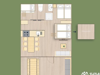 Cliquez pour découvrir toutes les photos de l'HÉBERGEMENT ! tente en toile et bois - Vakantiehoeve Si-Es-An photo 11